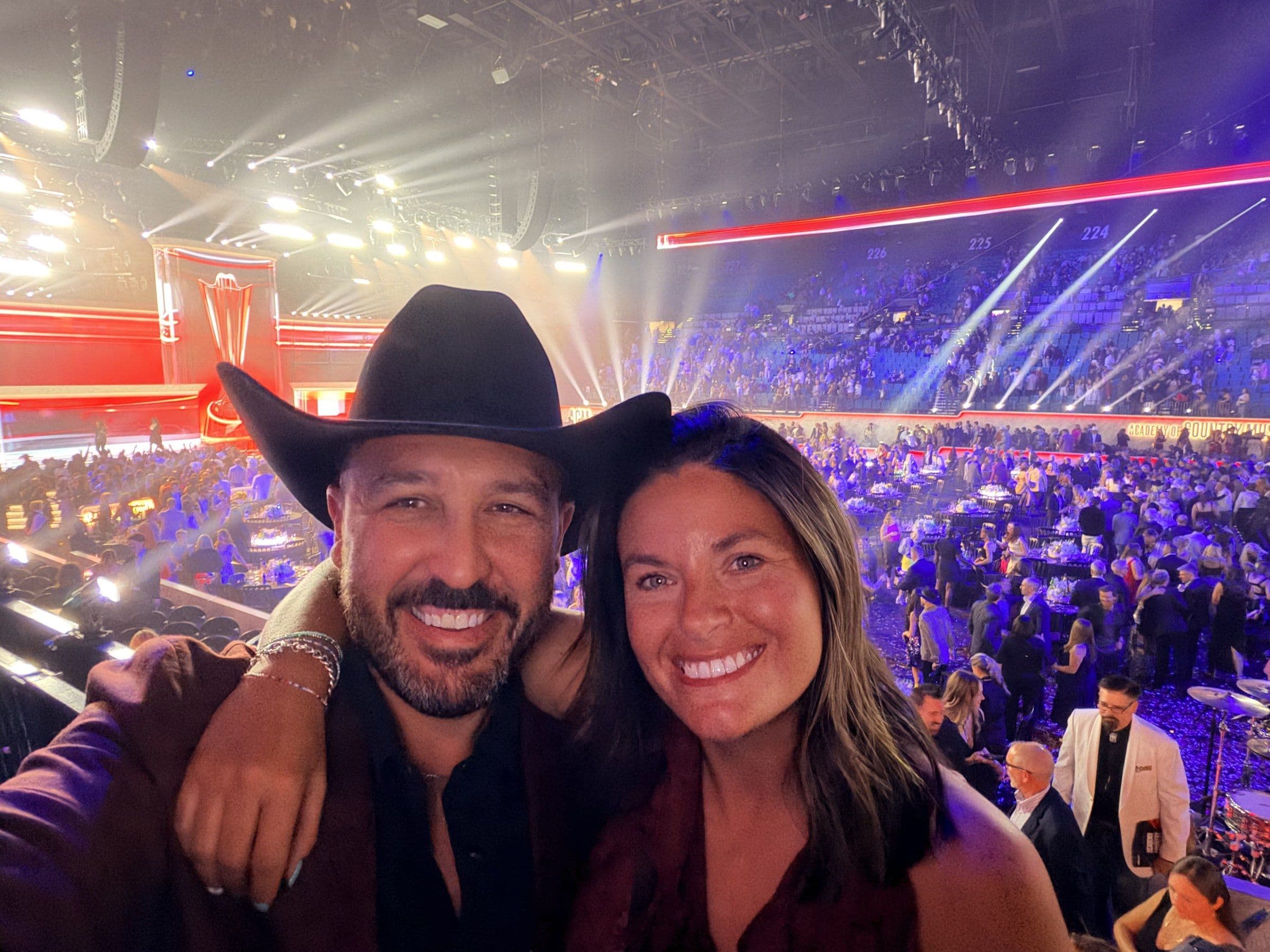 Joshua Brown and his wife at a concert
