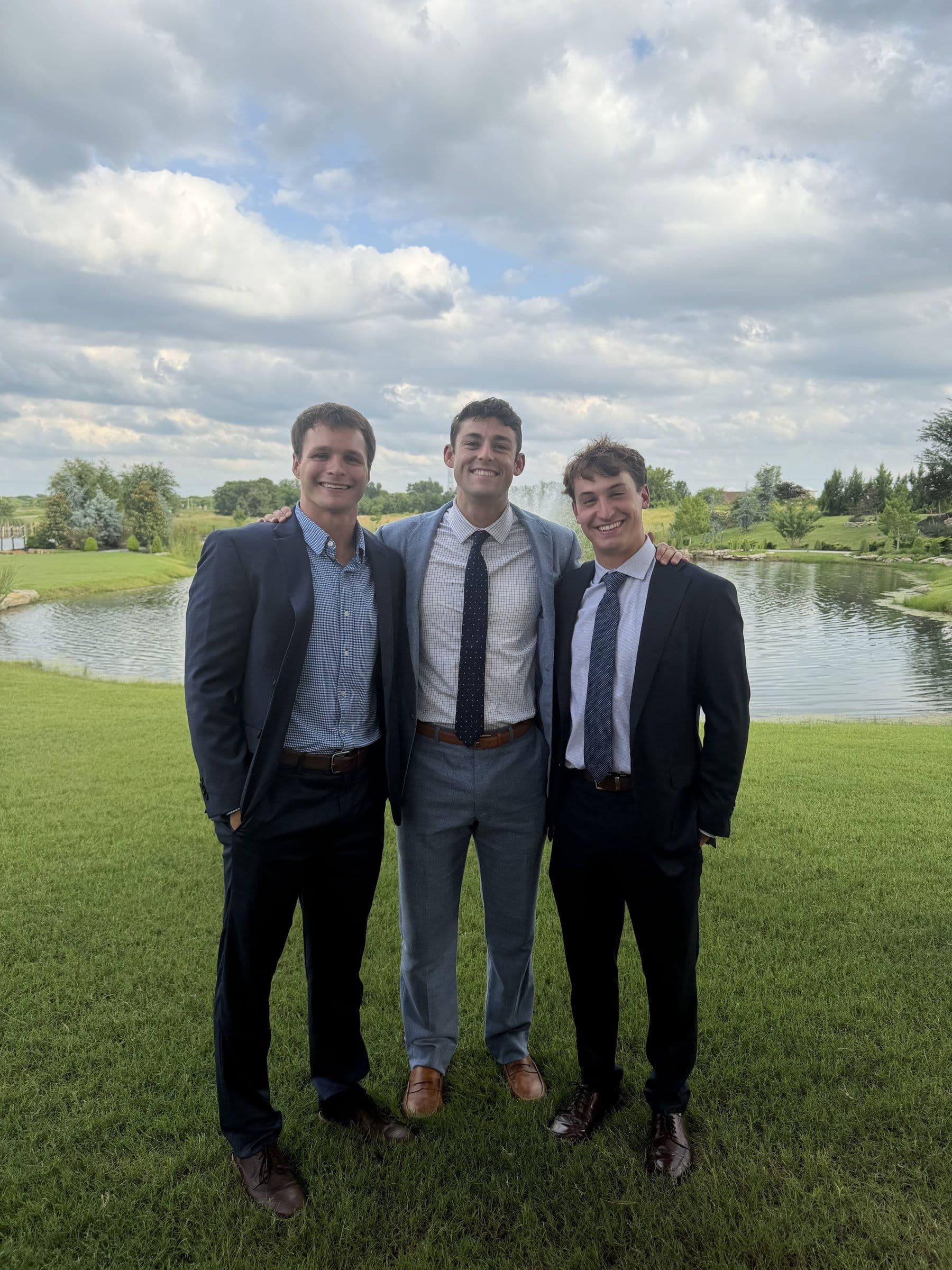 Dawson Wagner with friends at a formal event