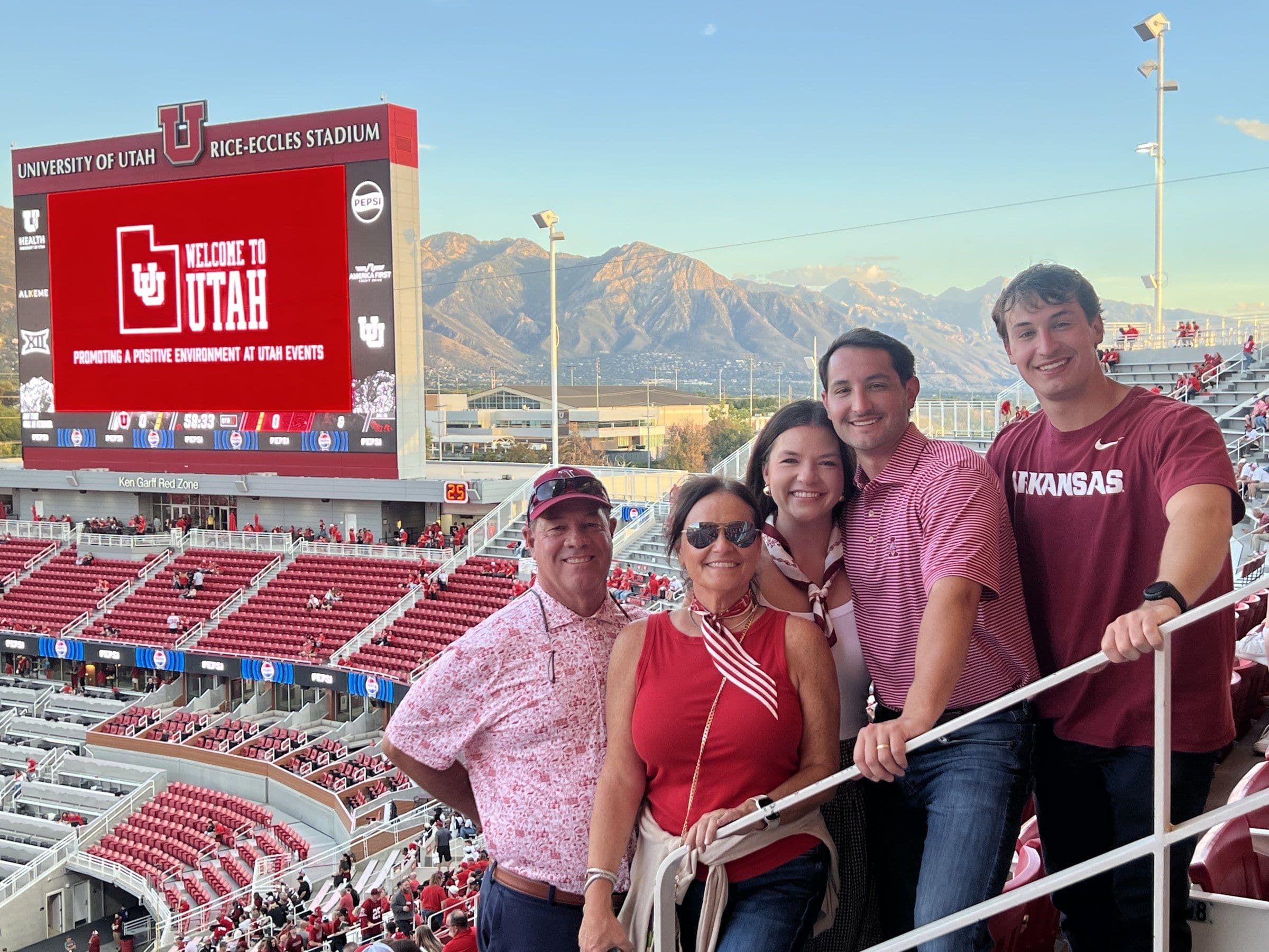 Dawson Wagner with family at a football game