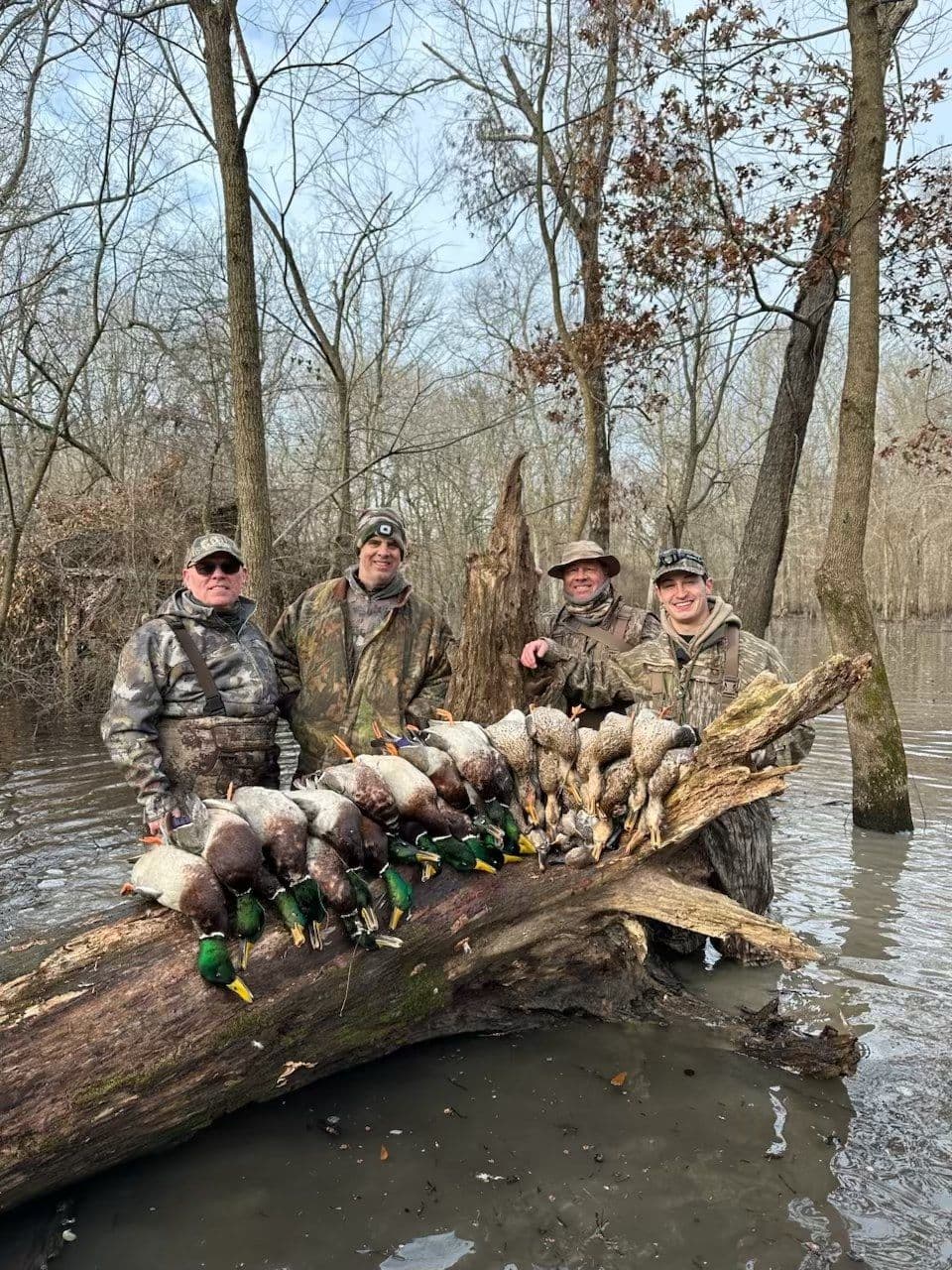 Dawson Wagner duck hunting with friends